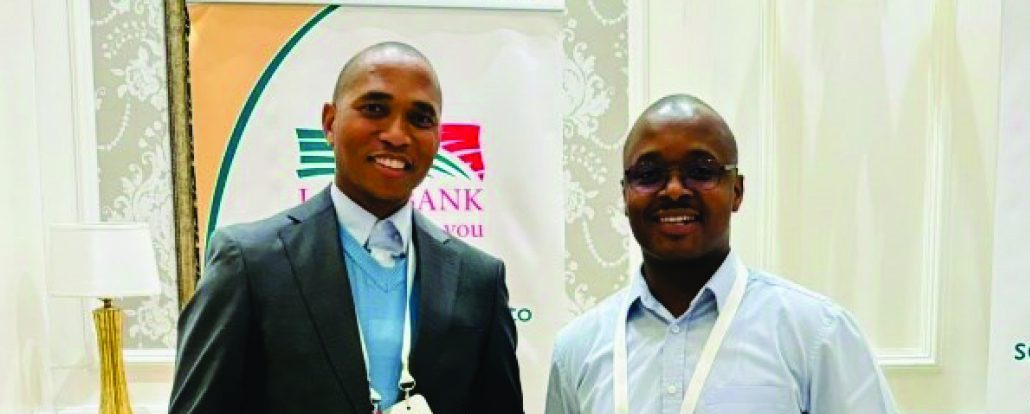 On the right is Bhekani Zondo, Potatoes SA bursary recipient, with the president of the Agricultural Economics Association of South Africa (AEASA), Dr Sifiso Ntombela, during the 62nd AEASA Conference in Qgeberha last year.